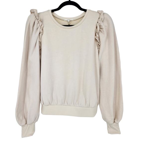 Revolve TULAROSA Long Sleeve Neda Sweatshirt In Vanilla Cream Size Small - Picture 2 of 6